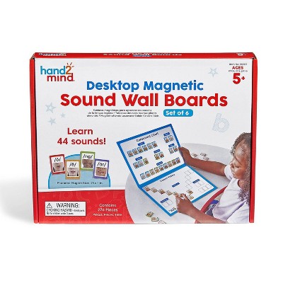 Hand2Mind Desktop Magnetic Sound Wall Boards Set of 6: Reading & Writing Educational Kits for Kindergarten to 9th Grade