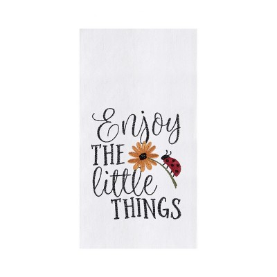 C&F Home 18" x 27" Enjoy the Little Things Ladybug Cotton Flour Sack Kitchen Towel