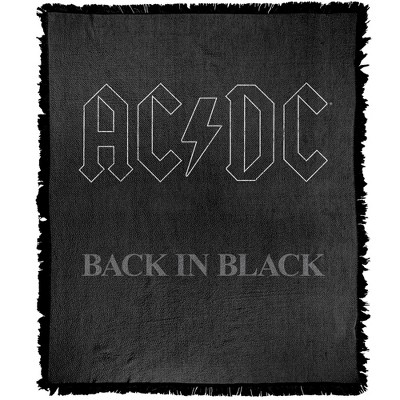 ACDC Back In Black Blanket 50"x60" Woven Tapestry