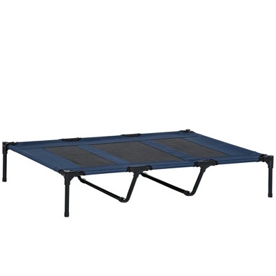PawHut 48" x 36" Elevated Breathable Dog Bed Portable Pet Cot w/ Carry Bag Metal Frame Breathable Mesh Indoor and Outdoor