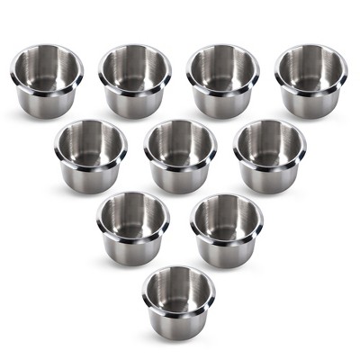 GSE Stainless Steel Drop-in Cup Holder – Perfect for Casino Poker Tables, Work Desks, Boats, RVs, and Vehicles