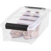 IRIS 6 Qt Stackable Plastic Storage Bins with Lids, Latches, Durable Nestable Containers, Secure Pull Handle - 3 of 4