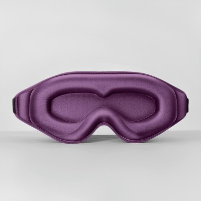 ChicFurnit Eye Mask 3D Deep Contoured Zero Pressure Sleep Eye Mask for Living Room Comfort and Travel Rest, Purple, 3.9"*9.6"*0.67"