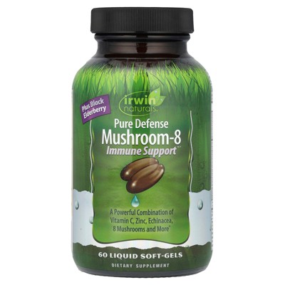 Irwin Naturals Pure Defense Mushroom-8, Immune Support™, 60 Liquid Soft-Gels