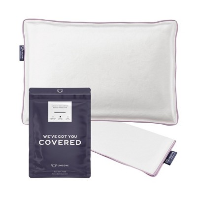 Lincove Cotton Sateen Pillow Protector - Zippered Cover for Pillows - 500 Thread Count Luxury - Dust Protection, Easy-Care - 2 Pack