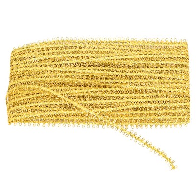 Gimp Braid Trim, 27 Yards Gold and Silver Metallic Edge Woven Trim, Curtain Slipcover Costume Decoration Sewing DIY Craft