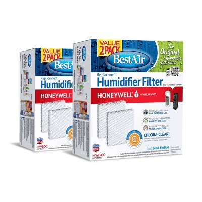 BestAir HW600 Value 2pk Extended Life Humidifier Replacement Paper Wick for Honeywell Humidifiers: Humidifier Filter Replacement