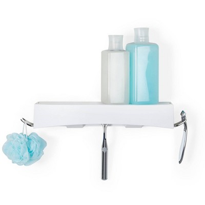 Clever Flip Shower Basket or Shelf White - Better Living Products: Wall-Mounted Organizer, Suction Storage Caddy