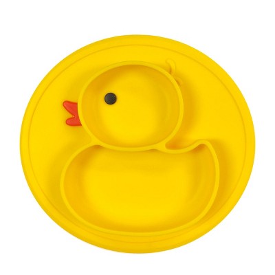 Wrapables Silicone Placemat + Suction Food Plate for Baby, Duck