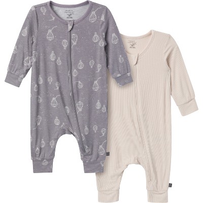 Modern Moments™ by Gerber Baby Neutral 2-Pack Footless Coveralls, Silver Hot Air Ballon