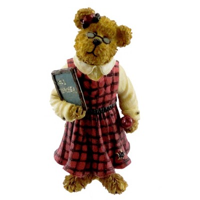 Boyds Bears 4.25 In Miss Tuttle Shoe Box Bear Everyday , School Teacher Apple (1PC)
