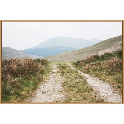 33" x 23" Scottish Highlands I by Laura Marshall Framed Canvas Wall Art Print - Amanti Art: Modern Lithograph, Polystyrene Frame