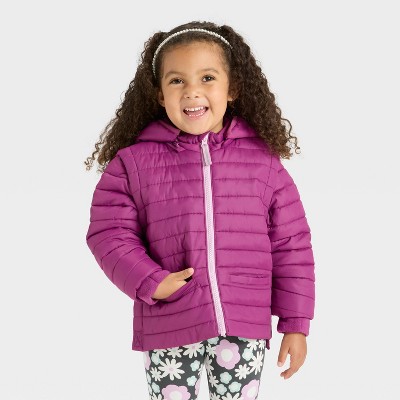 Toddler Girls' Hooded Puffer Jacket - Cat & Jack™