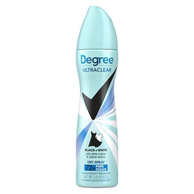 Degree Ultra Clear Black + White Pure Clean Antiperspirant & Deodorant Dry Spray - 3.8oz