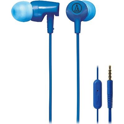 Audio-Technica ATH-CLR100iSBL SonicFuel In-ear Headphones Inline Mic & Control
