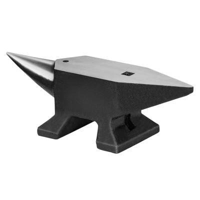 VEVOR Single Horn Anvil, 22Lbs Cast Steel Anvil, High Hardness Rugged Round Horn Anvil Blacksmith