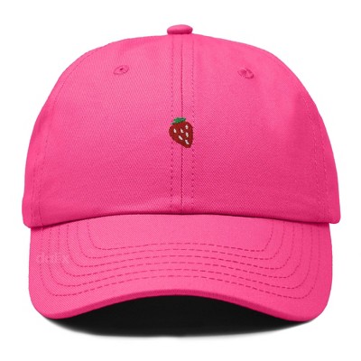 Dalix Lil Strawberry Embroidered Cotton Summer Outdoor Baseball Cap Dad Hat Womens