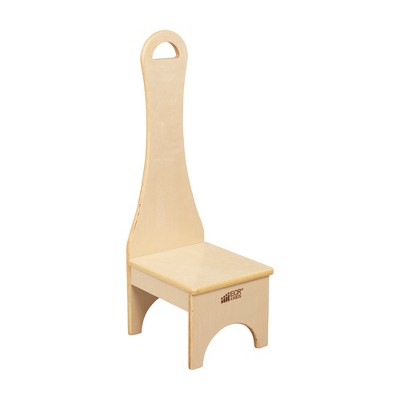 ECR4Kids Stepstool with Long Handle, Natural