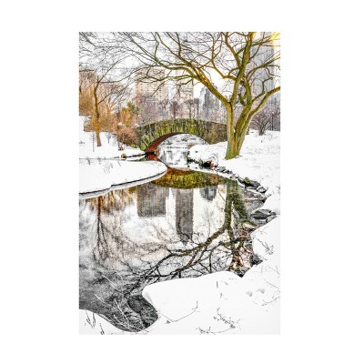 Trademark Fine Art - Murray Bolesta Central Park Winter No 7 Canvas Art