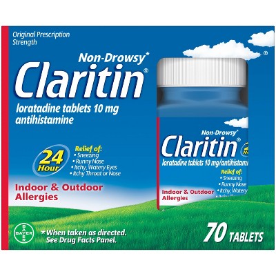Claritin Allergy Relief 24 Hour Non-Drowsy Loratadine Tablets