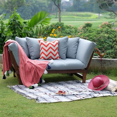 Cambridge Casual Westlake Convertible Mahogany Outdoor Patio Daybed with Cushion
