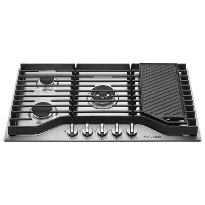 GASLAND Master 36 Inch 5 Burners Gas Cooktop with Griddle, CSA certified, 120V, NG/LPG,  PRO GH3905SS1FC
