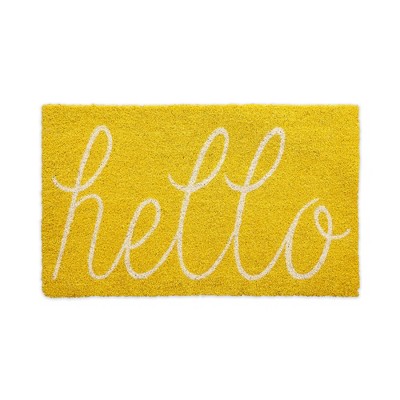 Design Imports  Yellow Hello Doormat