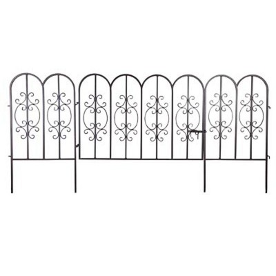 Plow & Hearth Montebello Iron Garden Fencing with Gate