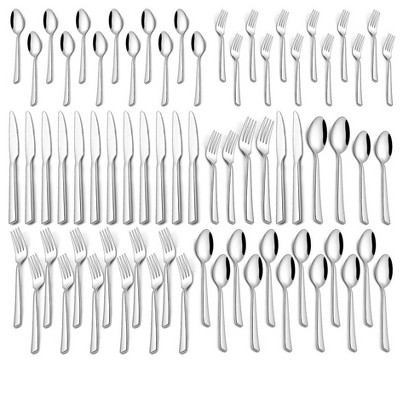 Itopfox 60 Piece Silverware Set For 12, Stainless Steel Flatware Set Includes Spoons Knives Mirror Polished Cutlery For Home Kitchen Restaurant Hotel
