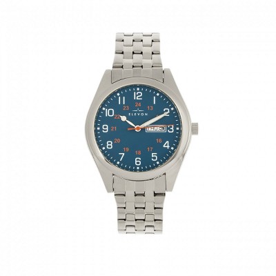 Elevon Gann Bracelet Watch w/Day/Date - Silver/Teal