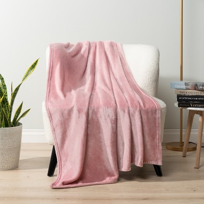 PAVILIA Luxury Fleece Blanket Throw for Bed, Soft Lightweight Plush Flannel Blanket for Sofa Couch
