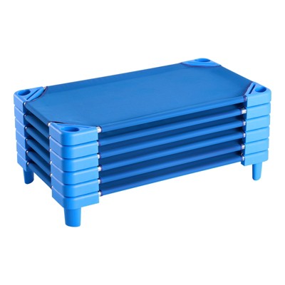 VEVOR Stackable Kiddie Cot,Pack of 6, Portable Toddler Nap Cots, Standard Size 42" L x 23" W Daycare Cots for Kids, Preschool Classroom Daycare Beds
