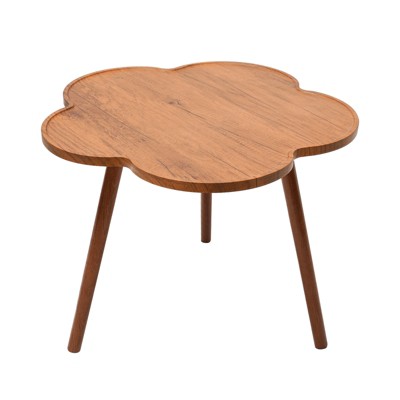 YIYIBYUS 23.6" Log Color Coffee Tables with Wood Legs for Living Room