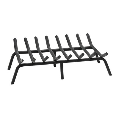 ACHLA Designs 28" Non Tapered Log Holding Steel Hearth Grate Black
