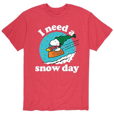 Men's - Peanuts - Snoopy I Need A Snow Day Short Sleeve Graphic T-Shirt