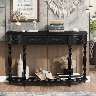 Hallway Console Table: Modern and Curved, with Ample Storage