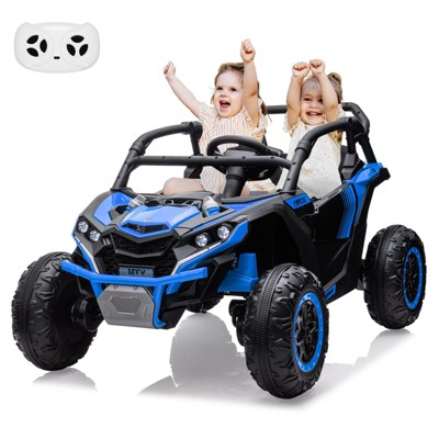 2-Seater Electric Utv for Kids, 24V 4WD Ride-On Car with Remote Control, Battery-Powered Off-Road Toy