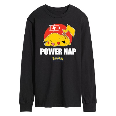 Men's - Pokémon - Pikachu Power Nap Long Sleeve Graphic T-Shirt
