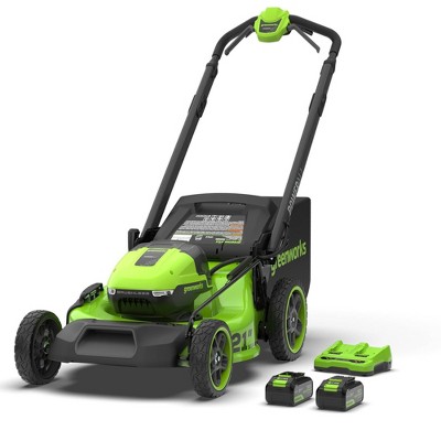 Greenworks Powerall 2x24V 21" SP Mower Kit with (2) 5.0Ah Batteries and Charger