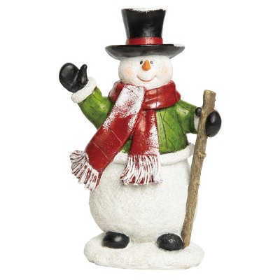 Transpac 10.25 in Multicolored Christmas Jolly Snowman Decor Perfect for Holiday Home Decoration