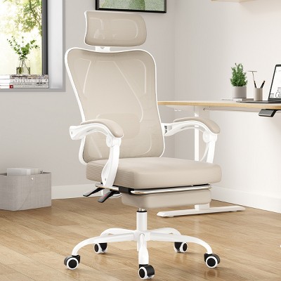 Grungis Task and Office Chairs with Footrest,Mesh Office Chairs with Headrest & High Back,Computer Chair with Adjustable Support