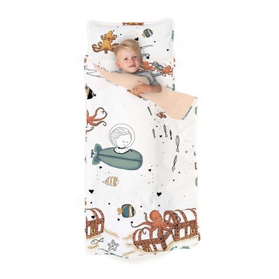 JumpoffJo Nap Mat - Sleeping Bag for Kids with Removable Pillow and Ultra Soft Blanket for Preschool, Daycare, and Sleepovers