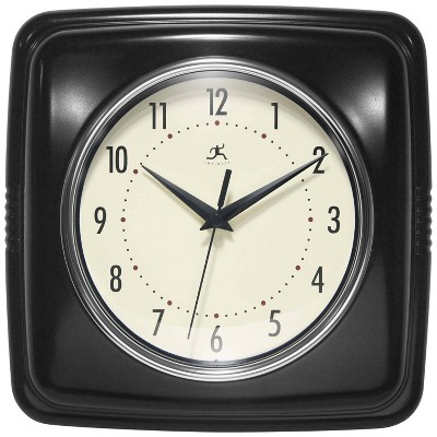 9.25" Square Retro Wall Clock - Infinity Instruments