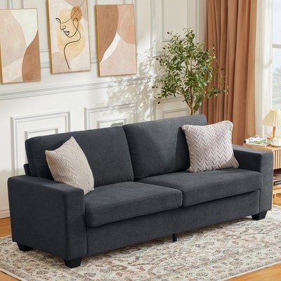 COZONY 83" Modern 3-Seater Sofa with Deep Seat, Wide Armrests & Removable Washable Covers, Comfy Couch for Living Room, Apartment, Small Spaces
