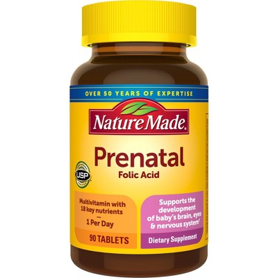 Nature Made Prenatal Multivitamin with Folic Acid Tablets