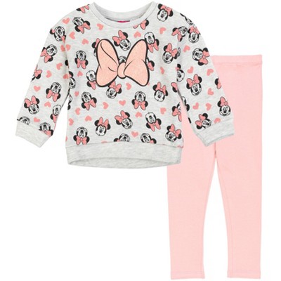 Disney Minnie Mouse Fleece Sweatshirt and Leggings Outfit Set Toddler