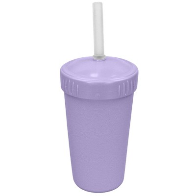Re-Play 10 fl oz Recycled Straw Cup with Silicone No-Pull-Out Straw - Lavender