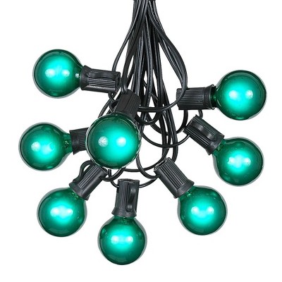 Novelty Lights 25 Feet G40 Globe Outdoor Patio String Lights, Black Wire