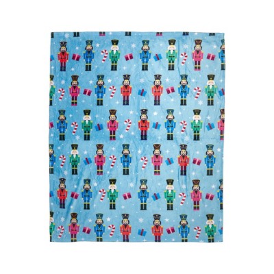 Nutcracker 50" X 60" Plush Christmas Throw Blanket