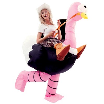 Joyfy Adult  Inflatable Halloween Costume Funny Ostrich Air Inflatable Costume for Halloween Dress Up Party